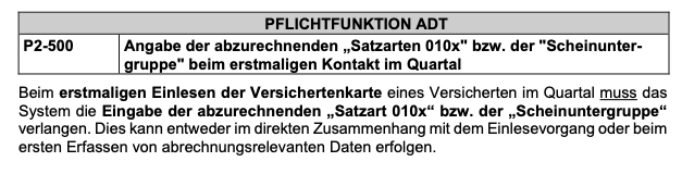 Automatische Anlage des Abrechnungsscheins bei Einlesen der Karte