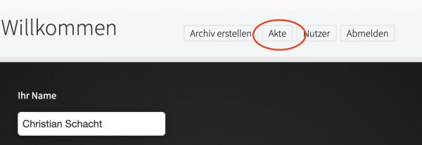 Akte-Button