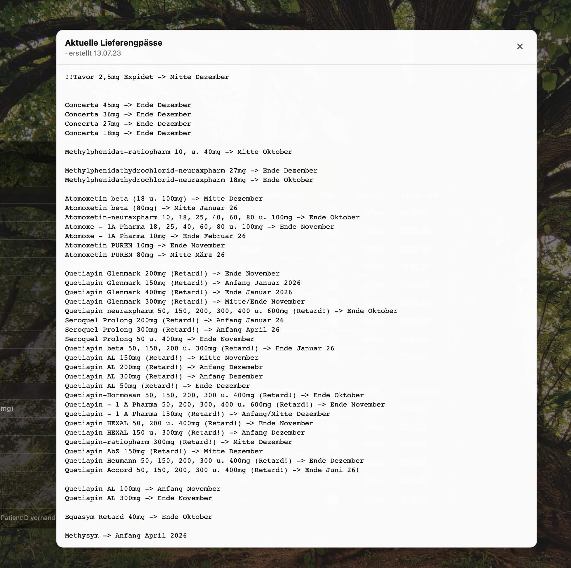 Popup: Details